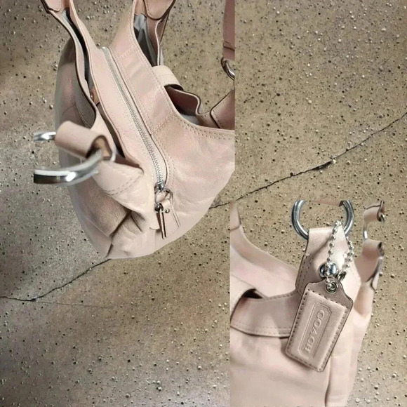 Coach Soho Lynn Leather Hobo Bag in light pink - Picture 2 of 11